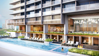 Rendering of the infinity pool at the Ritz-Carlton Waikiki Beach.