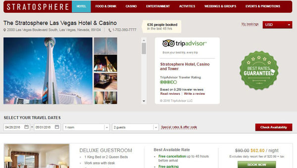 Together with Travel Tripper, Stratosphere launched a new booking interface that has boosted conversions. Together with Travel Tripper, Stratosphere launched a new booking interface that has boosted conversions.