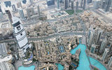 View from the 148th floor of the Burj Khalifa, the world's tallest tower at over 2,700 feet.