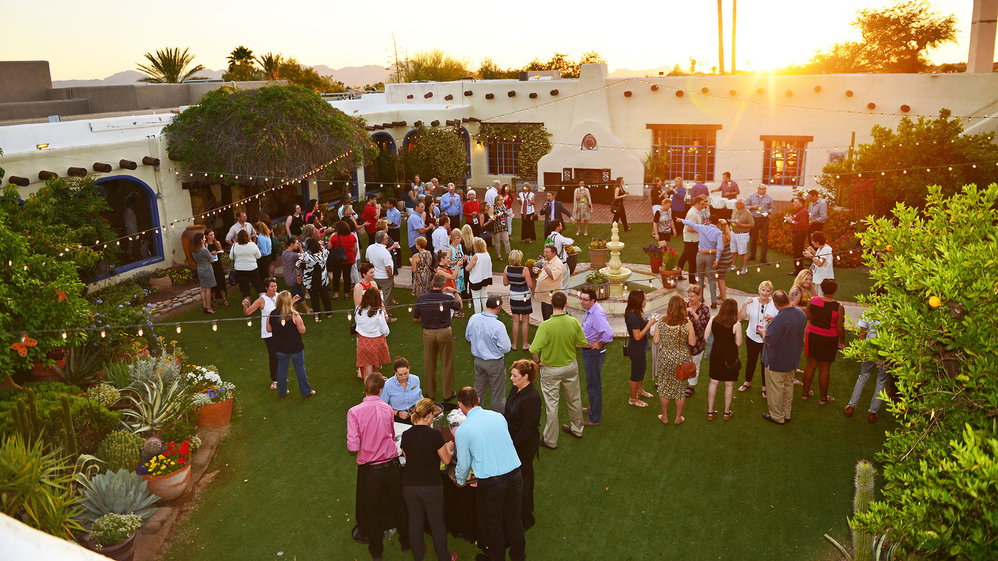 GTM West attendees gather for a reception at the Hacienda del Sol in Tucson, Ariz.