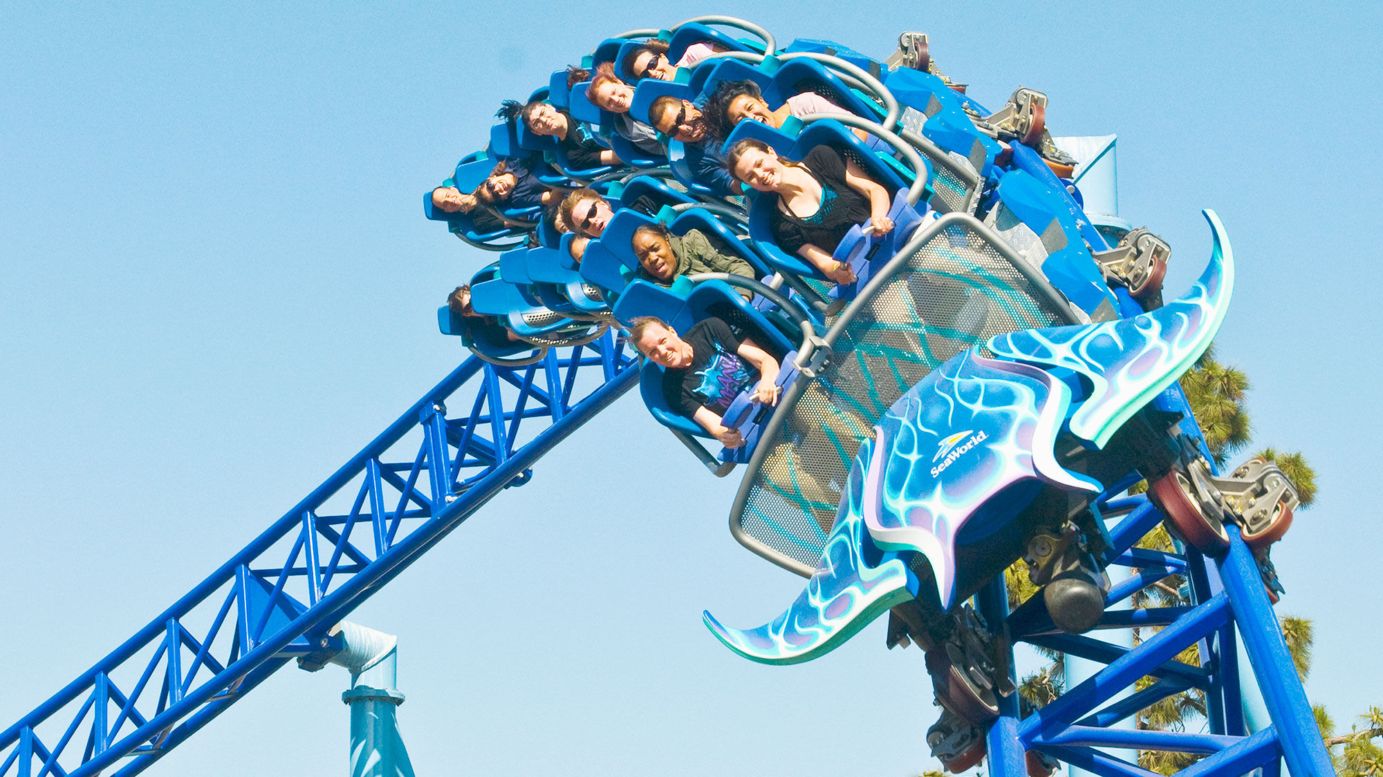The Manta roller coaster at SeaWorld San Diego.