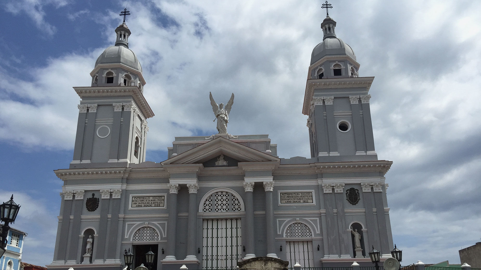 Originally constructed in 1522, the Cathedral Ecclesia fronts Santiago de Cuba’s central plaza.