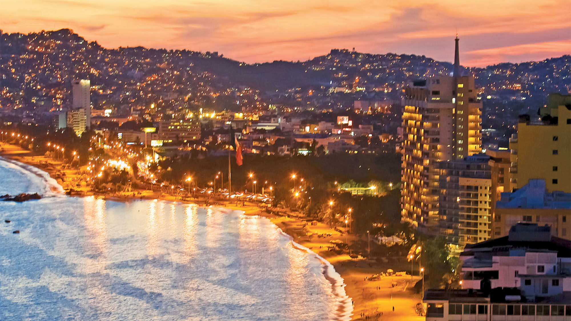 The Acapulco coastline.
