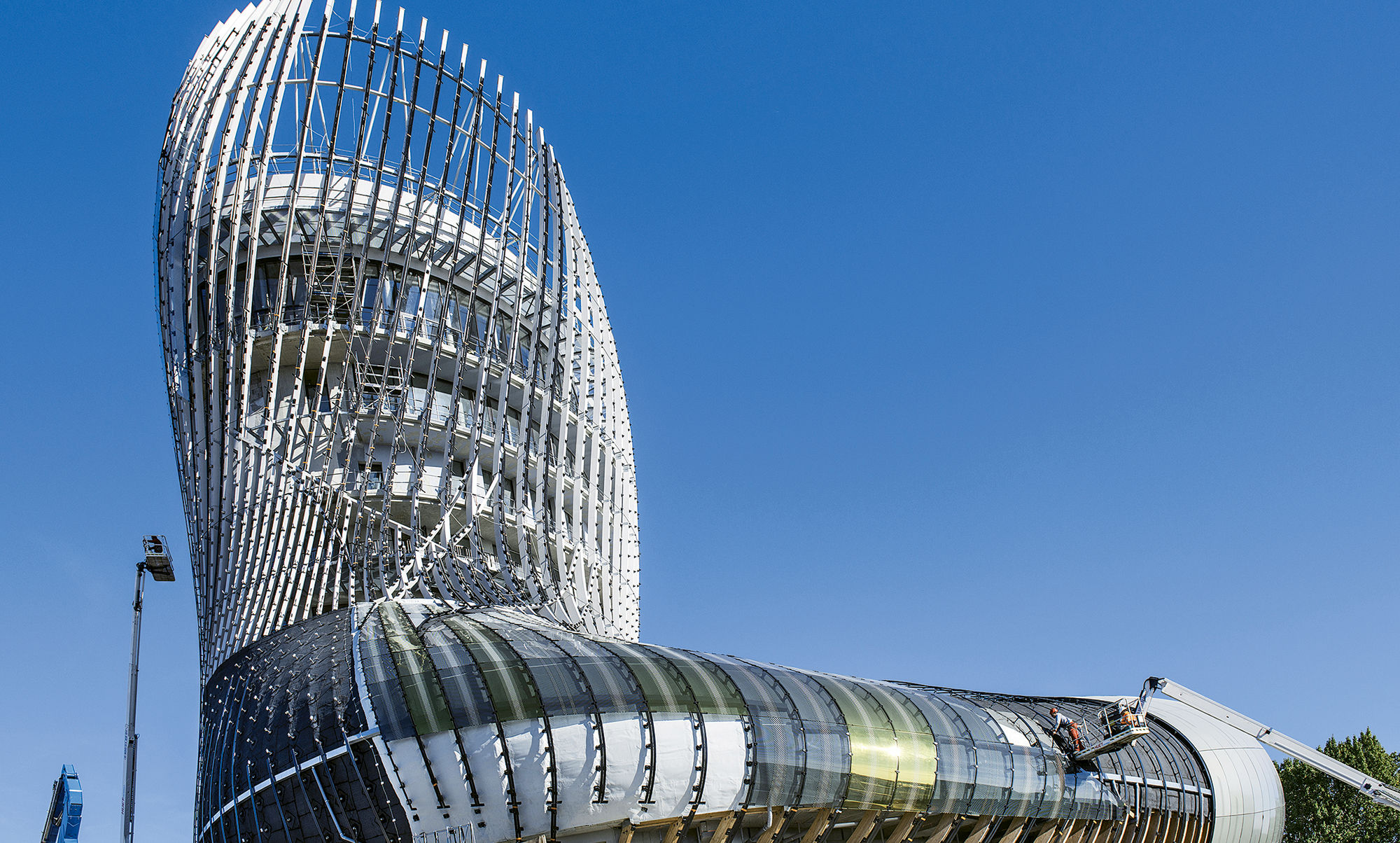 The Center for Wine and Civilizations under construction last fall. It opens on June 2.