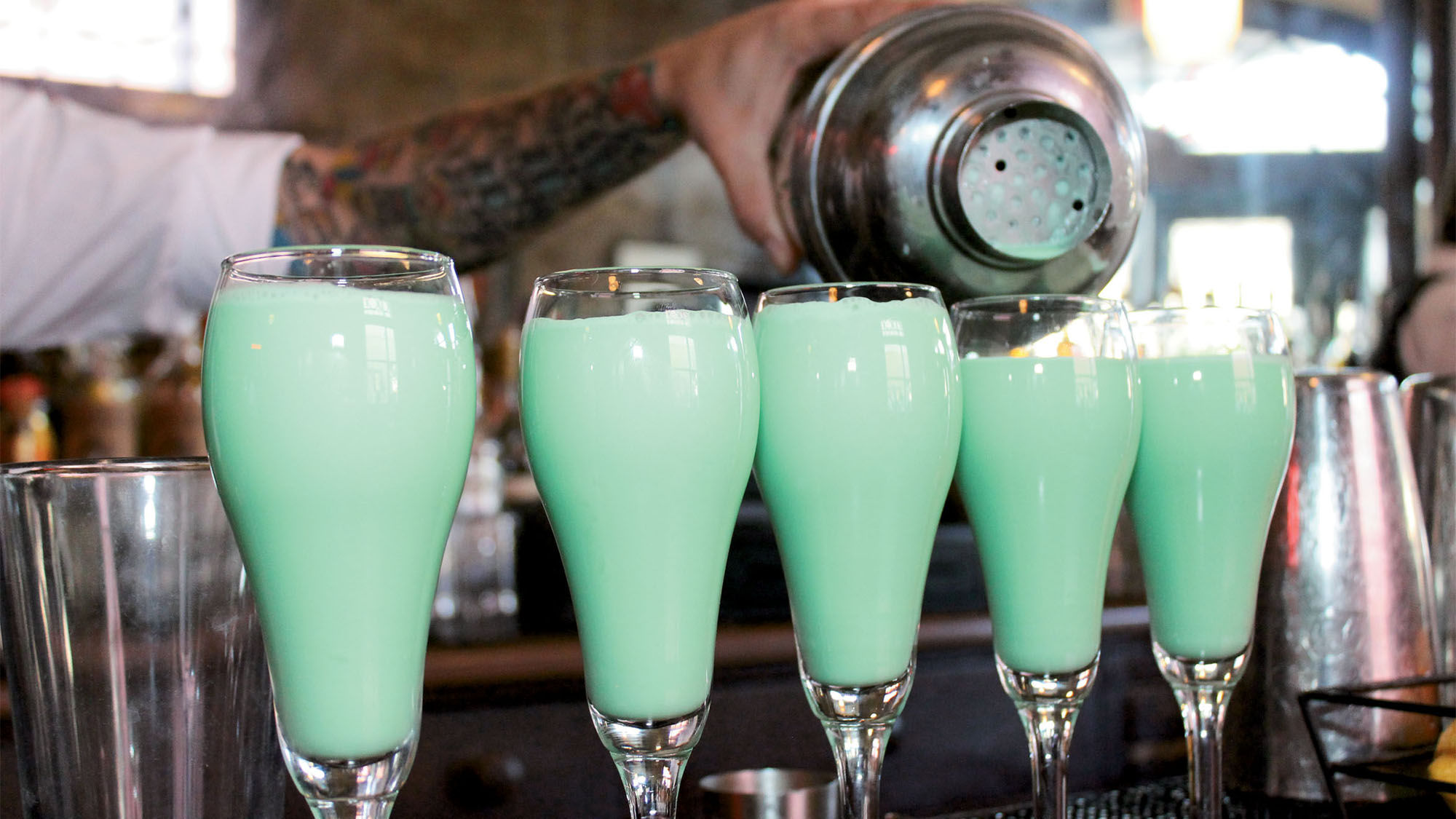 The Classic Drinks Tour includes a round of grasshoppers at Tujague’s.