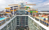 The Harmony of the Seas currently is the biggest cruise ship in the world, at 223,963 gross tons and 5,479 passengers. The ship is sailing from the Mediterranean this summer. Managing editor Rebecca Tobin toured the ship on a two-day preview cruise out of England.
