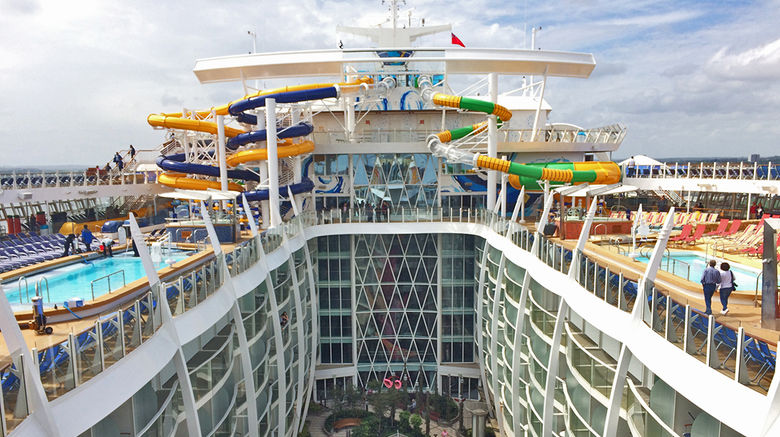 The Harmony of the Seas currently is the biggest cruise ship in the world, at 223,963 gross tons and 5,479 passengers. The ship is sailing from the Mediterranean this summer. Managing editor Rebecca Tobin toured the ship on a two-day preview cruise out of England.