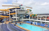 The Harmony features a set of upgraded water slides by the main pool deck called the Perfect Storm.