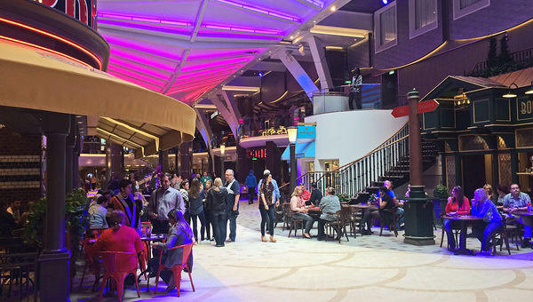 The Royal Promenade, a feature Royal Caribbean introduced on its Voyager-class ships, is still going strong. The Royal Promenade, a feature Royal Caribbean introduced on its Voyager-class ships, is still going strong.