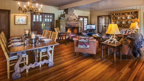 The living and dining room at Ladder Ranch.