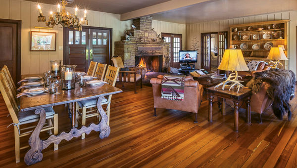 The living and dining room at Ladder Ranch. The living and dining room at Ladder Ranch.