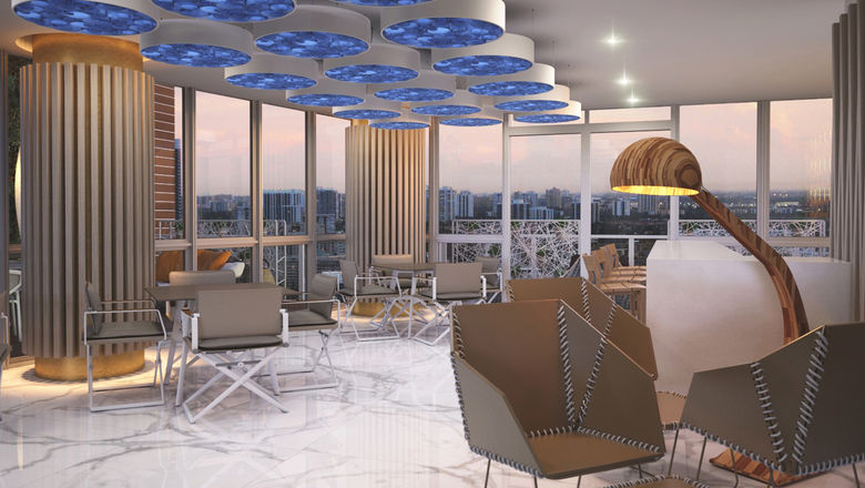 Rendering of the bar at the Me Miami.