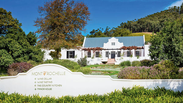 The exterior of the Mont Rochelle, located in Franschhoek, widely considered the food and wine capital of South Africa.