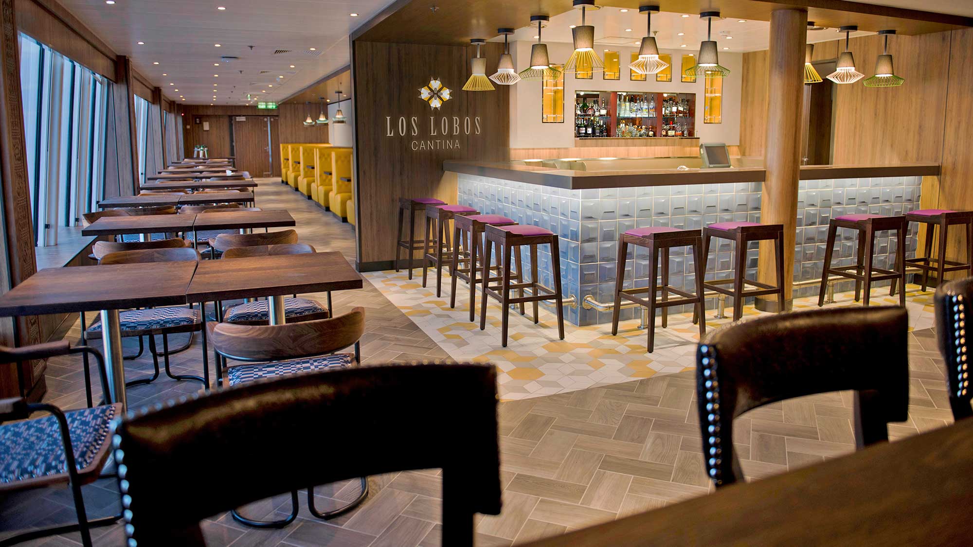 Los Lobos Cantina, a specialty Mexican restaurant on the Norwegian Dawn.