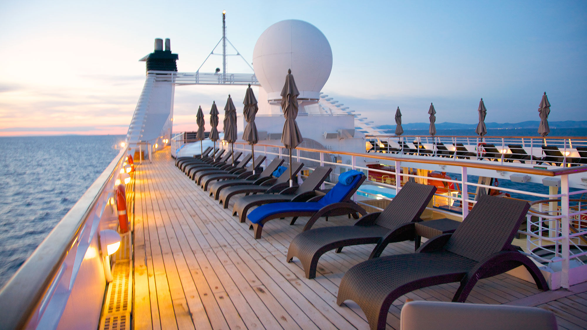 The Star Pride's top deck.