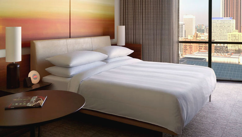 A Stay Well guestroom at the Atlanta Marriott Marquis.