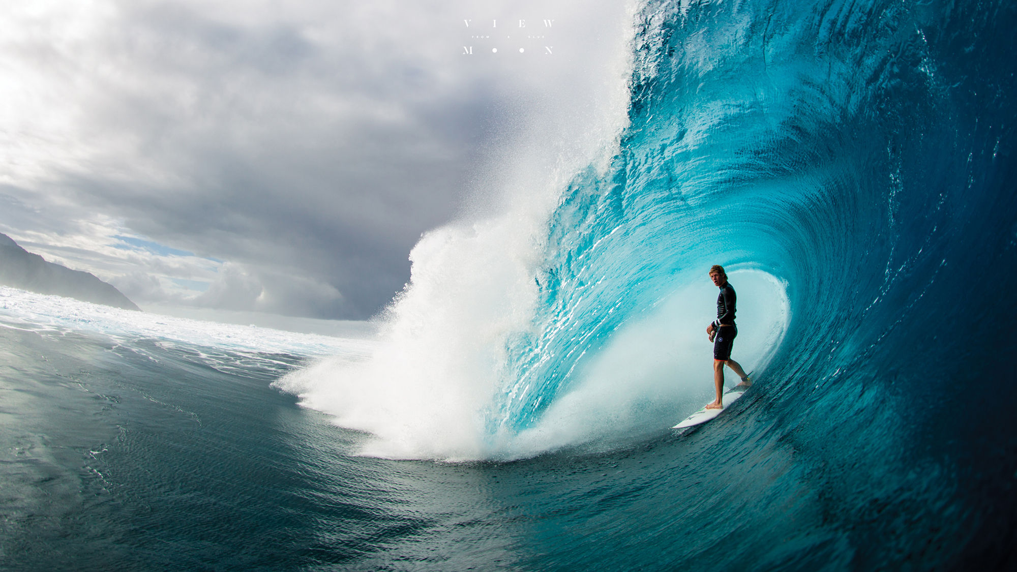 Screen still of John John Florence from his film, "View From a Blue Moon."
