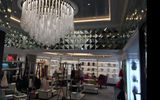 This chandelier in the Boutique is one of 158 chandeliers in public spaces on the ship.
