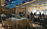 The Compass Rose functions as the main dining room on the Explorer.