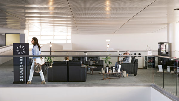 The Tradewind Aviation lounge at San Juan Luis Munoz Marin International Airport, one of six Caribbean markets it services. The Tradewind Aviation lounge at San Juan Luis Munoz Marin International Airport, one of six Caribbean markets it services.