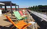 There's ample seating on the upper deck for guests who want to watch Europe pass by.