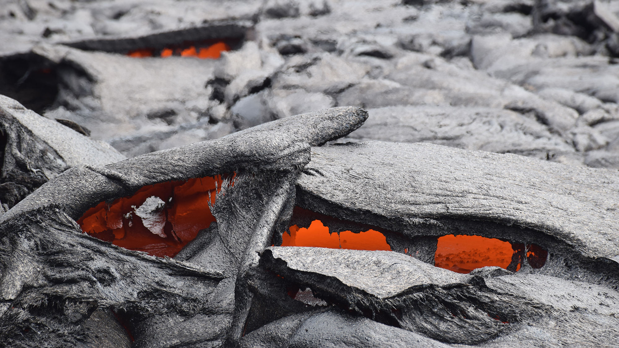 The hike takes visitors to the edge of the new lava flow near the southeastern boundary of Hawaii Volcanoes National Park.