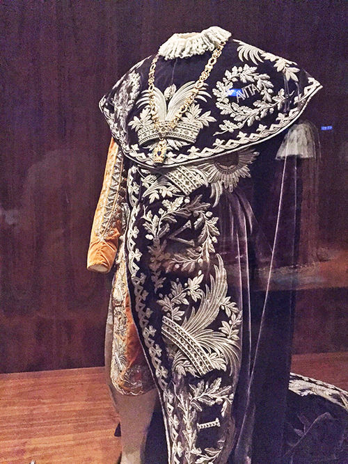 The Imperial Treasury inside Hofburg Palace feature royal vestments.