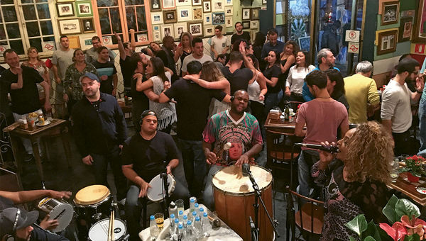 Bar Samba, long a fixture in Vila Madalena, combines nightly live samba music with a laid-back vibe. Bar Samba, long a fixture in Vila Madalena, combines nightly live samba music with a laid-back vibe.