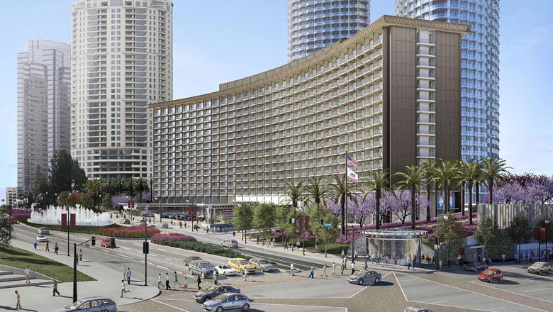 A rendering of the redeveloped Century Plaza project.