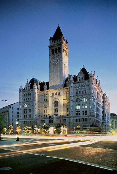 The exterior of the Trump International Hotel D.C., which opened in September. The exterior of the Trump International Hotel D.C., which opened in September.
