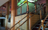 The casino is non-smoking because it extends via a staircase to the floor below.