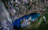 The Gruta do Lago Azul (Blue Lake Cave) in Bonito can be accessed by foot.