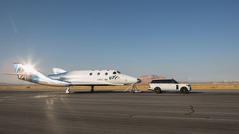 Virgin Galactic's SpaceShipTwo during a taxi test.