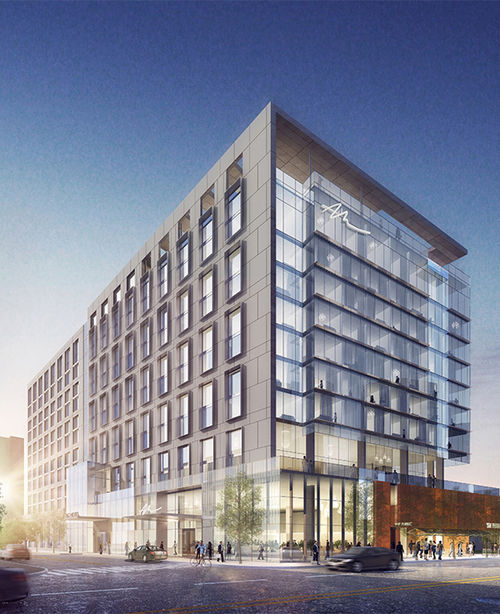 Rendering of the building that will have Autograph Collection and AC hotels. Rendering of the building that will have Autograph Collection and AC hotels.