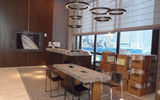 The reception desk at the Four Seasons Hotel New York Downtown.