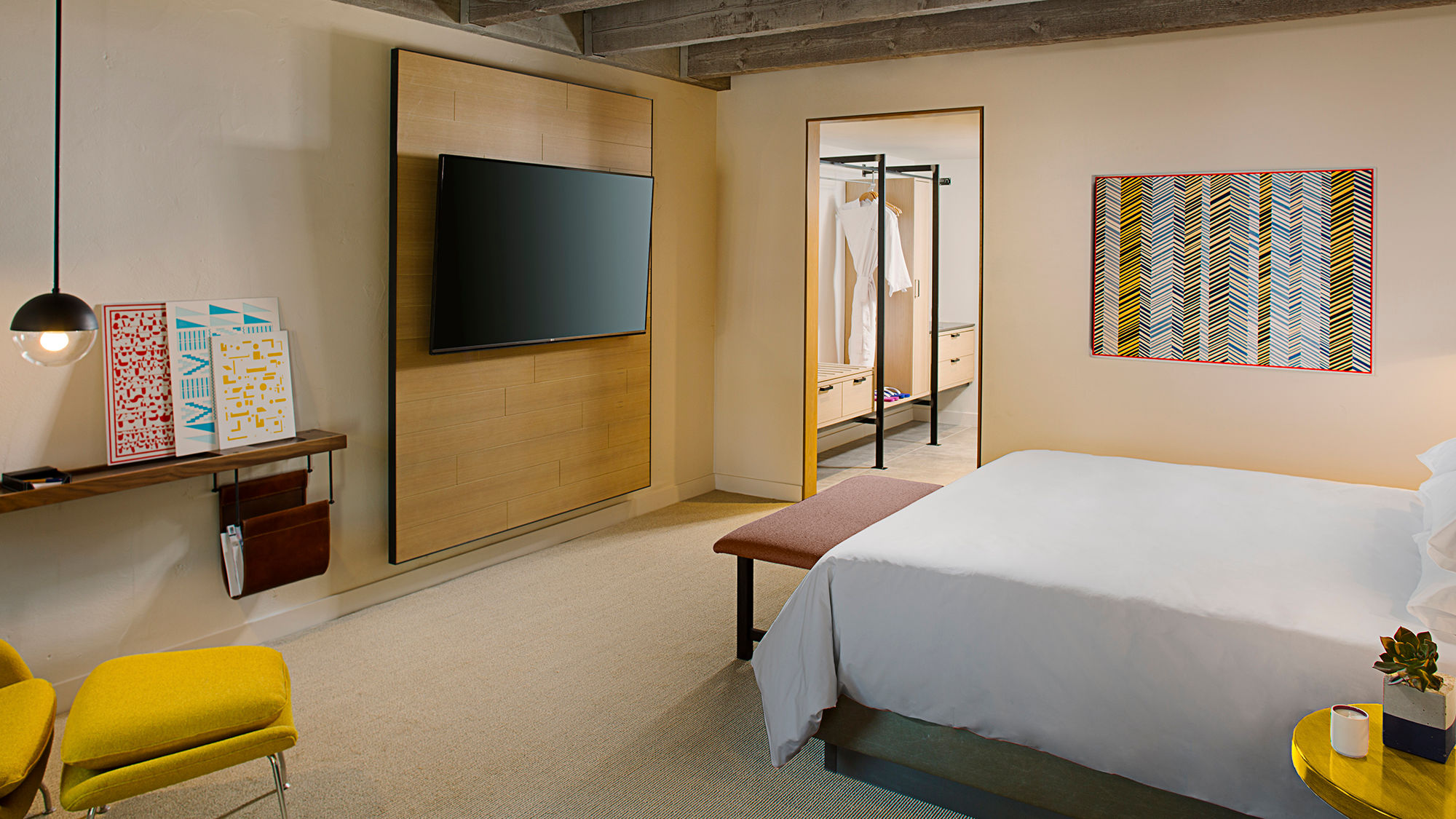 A guestroom rendering.