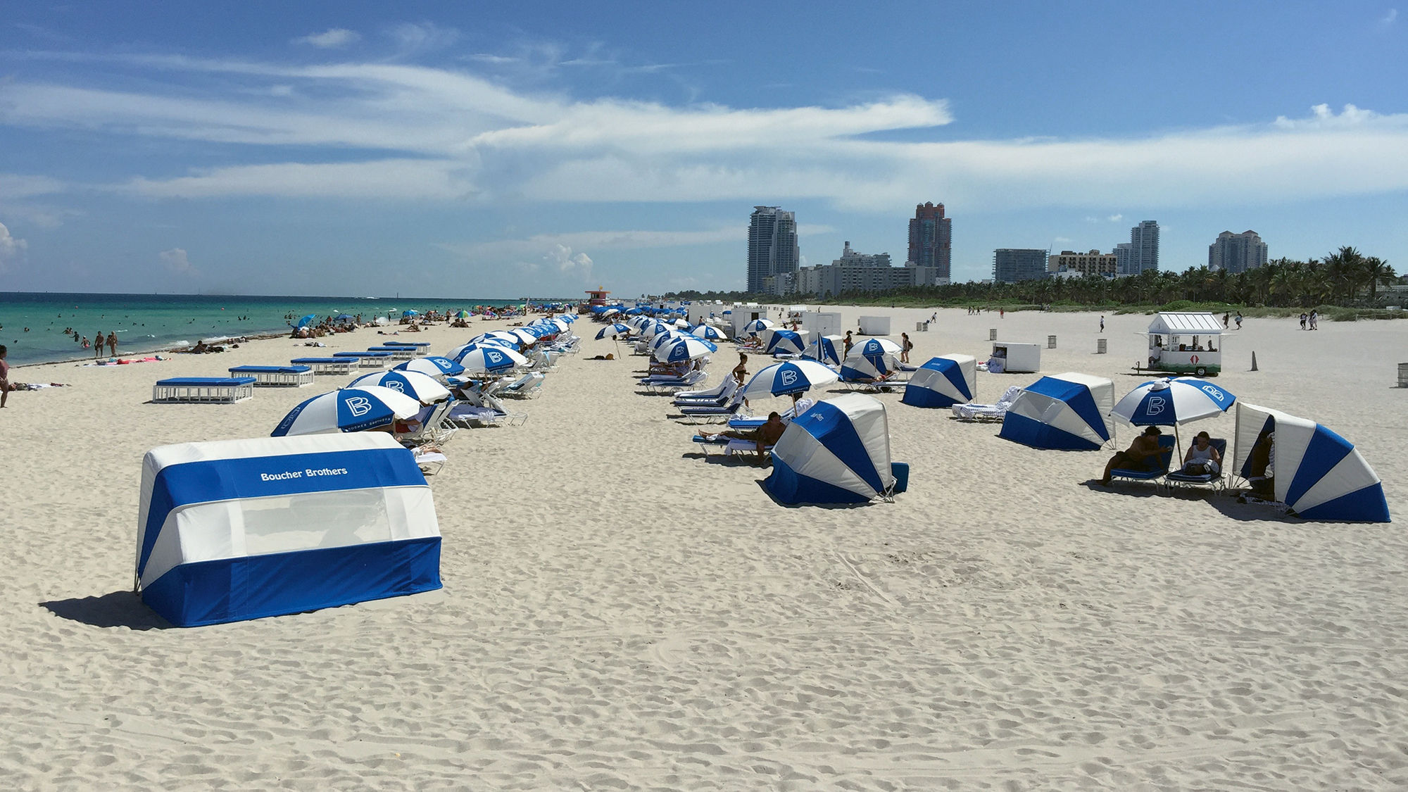 The beach at South Beach’s 10th Street was a busy place on Aug. 24.