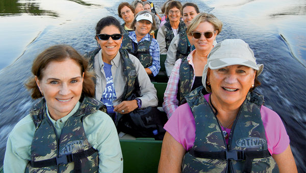 AdventureWomen’s “Wonders of Brazil” tour sails down the Rio Negro through the Amazon rain forest. AdventureWomen’s “Wonders of Brazil” tour sails down the Rio Negro through the Amazon rain forest.