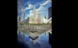 The exterior of the Four Seasons New York Downtown, which is adjacent to One World Trade Center, at far left in the photo, the 9/11 Memorial and the Oculus transportation hub, at right.