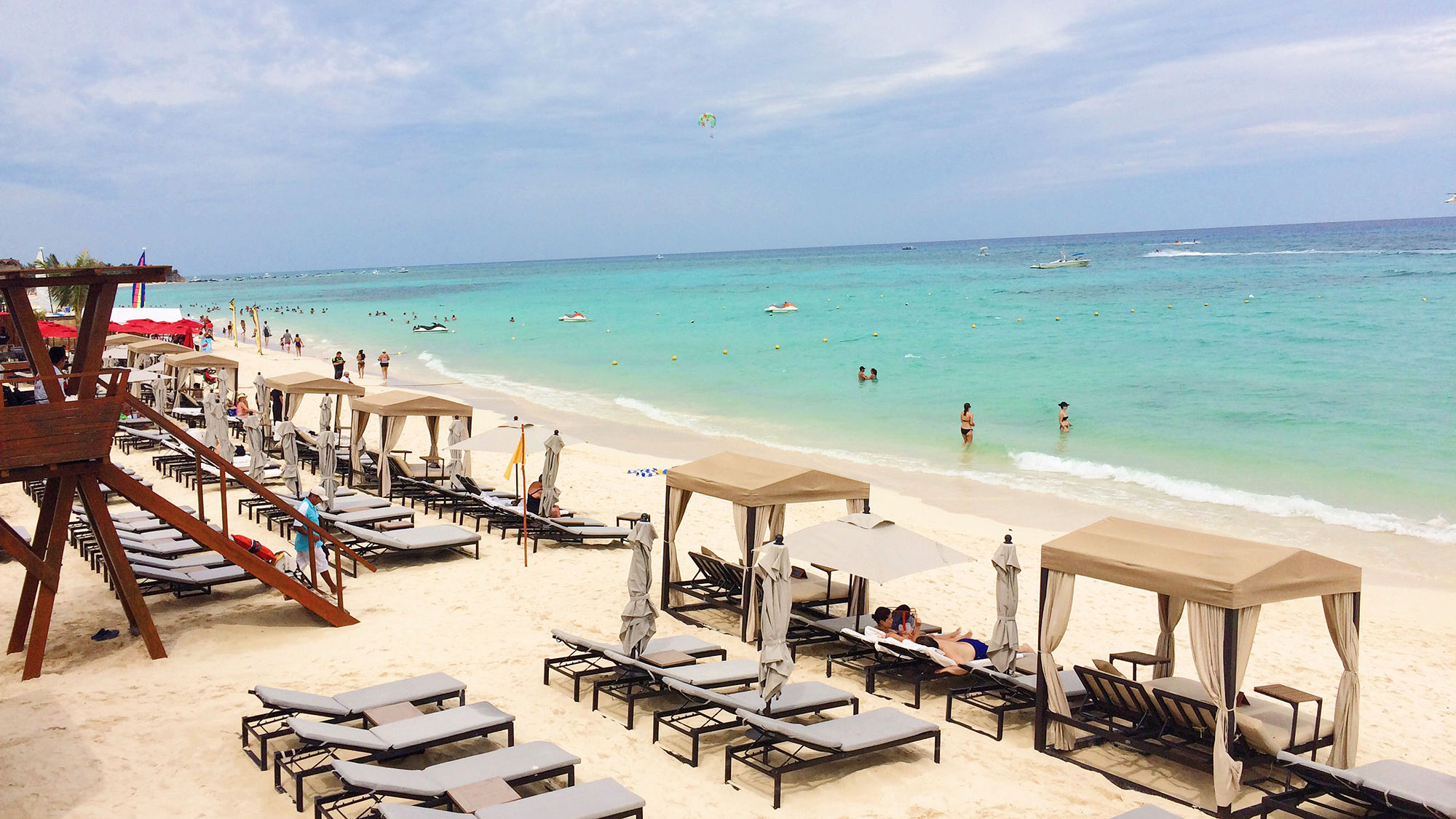 The beach at the Grand Hyatt Playa del Carmen, which opened in June 2015.
