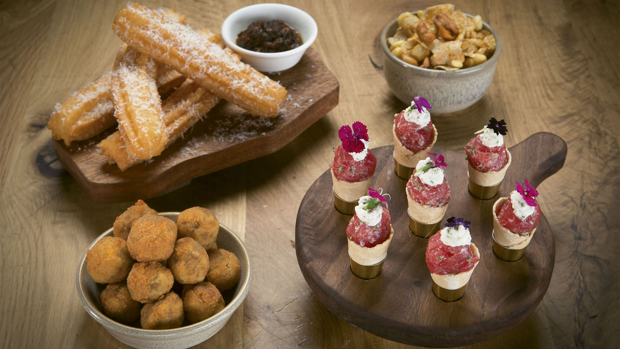 A sampling of the fare at the Libertine Social gastropub, which opened at Mandalay Bay on Aug. 8.