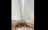 The interior of the Oculus, which was designed by Spanish architect Santiago Calatrava, over the World Trade Center Transportation Hub that serves PATH commuter trains coming from New Jersey.