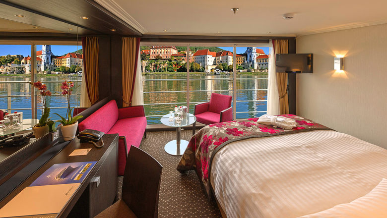 Avalon's 11-foot windows and beds angled to appreciate the view are the principal selling point in its new ad campaign.