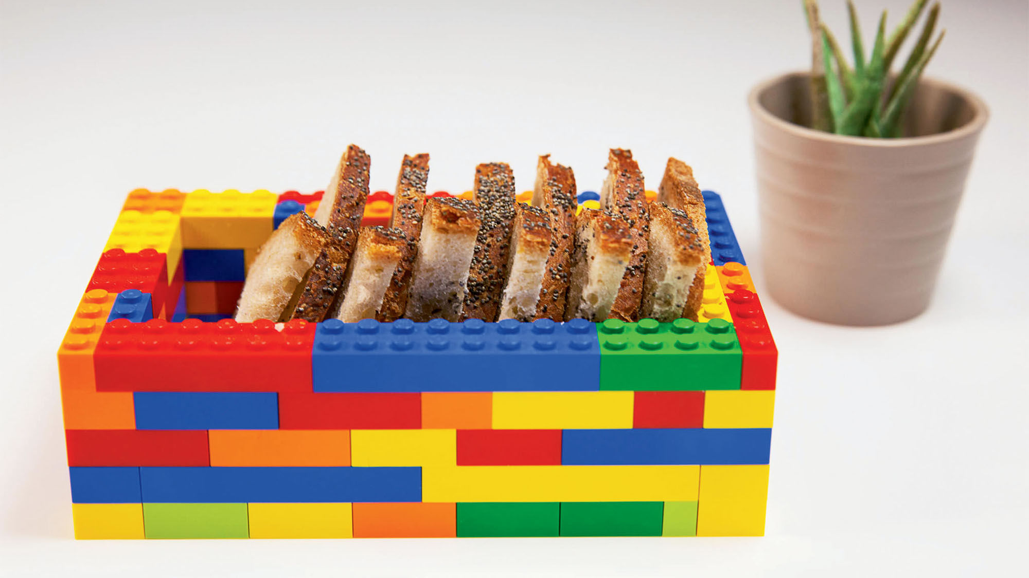 Bastardo, the restaurant of Lisbon’s Internacional Design Hotel, shows its playful side by delivering bread to patrons in a Lego box.