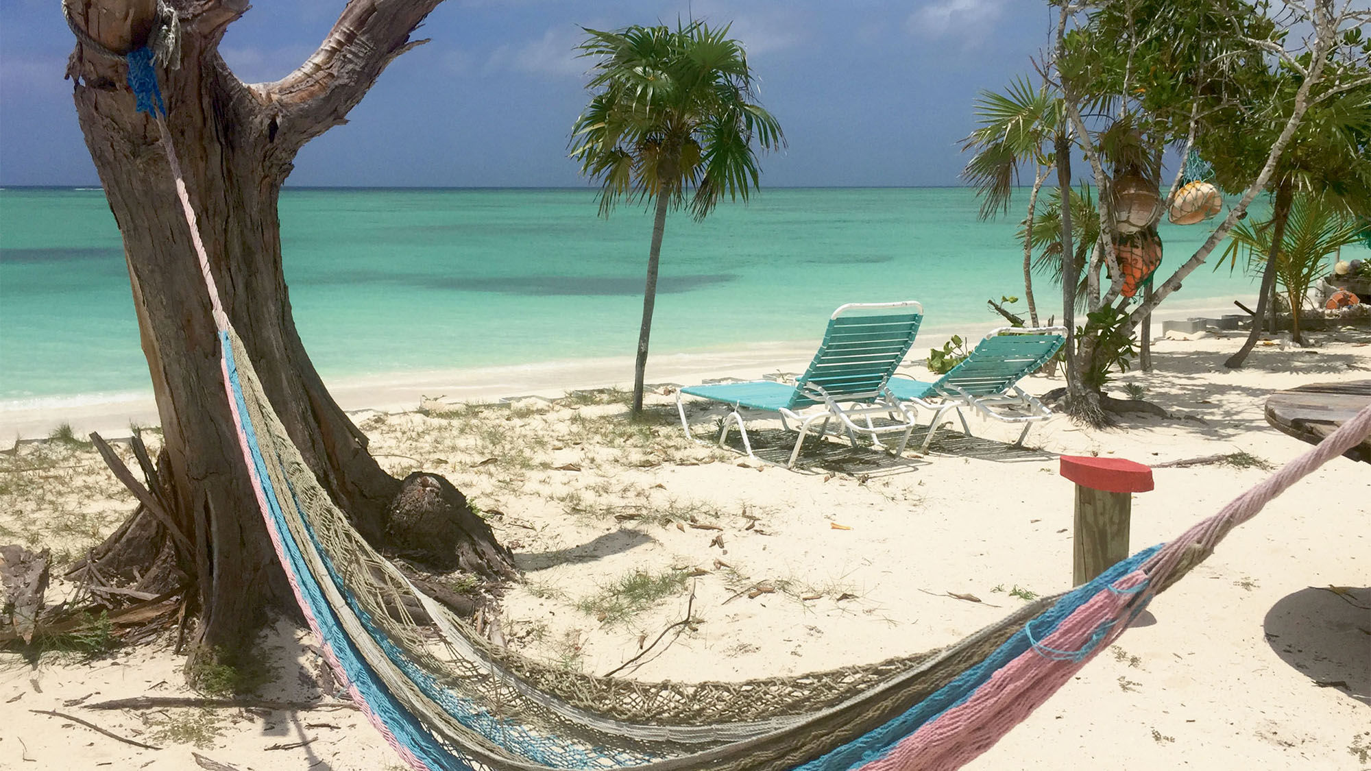 A hammock on Grace Bay Beach, voted the top beach in the world in TripAdvisor’s Travelers’ Choice Awards.