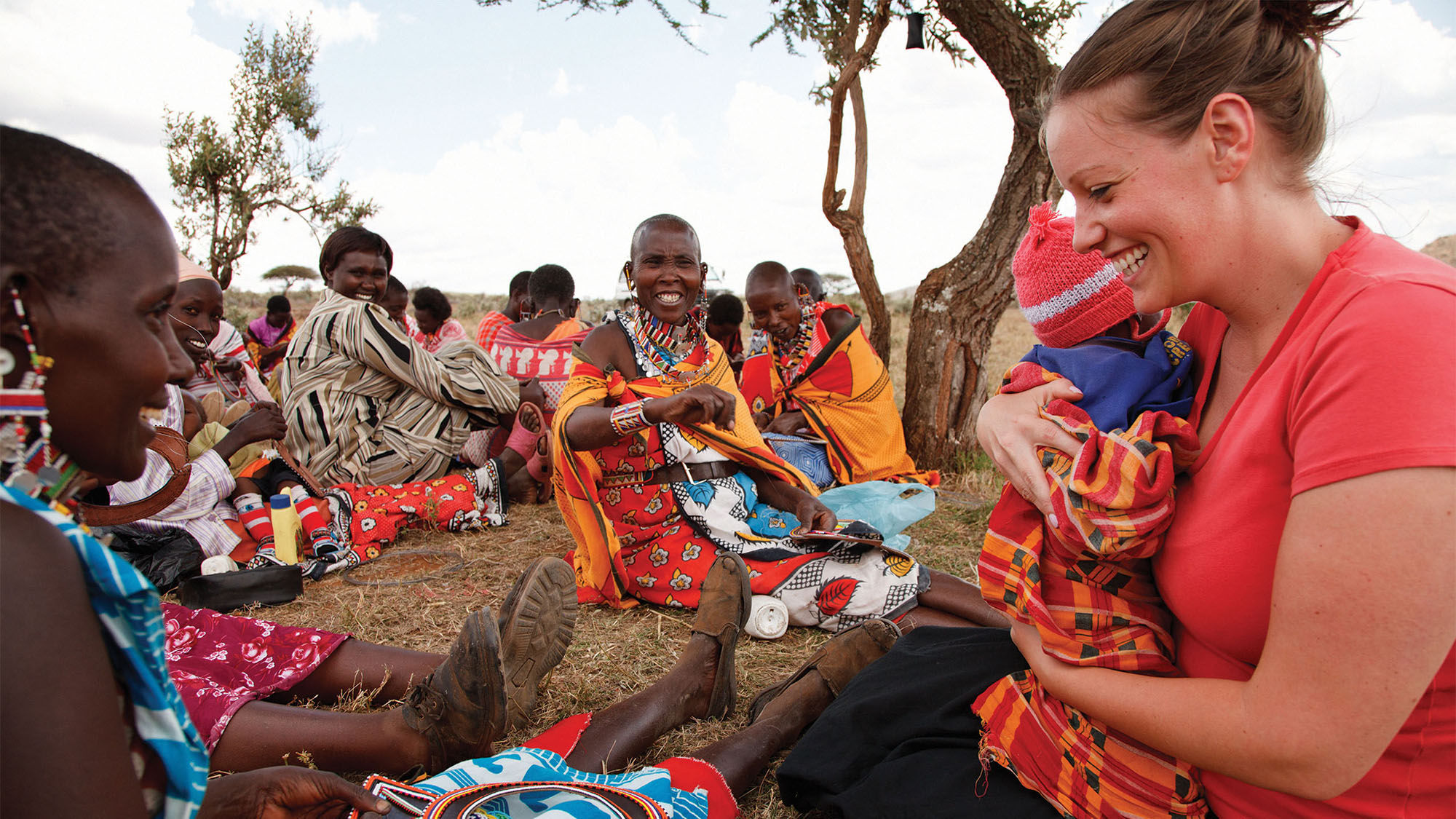 Travelers get to know the local community on a Me to We trip to Kenya.