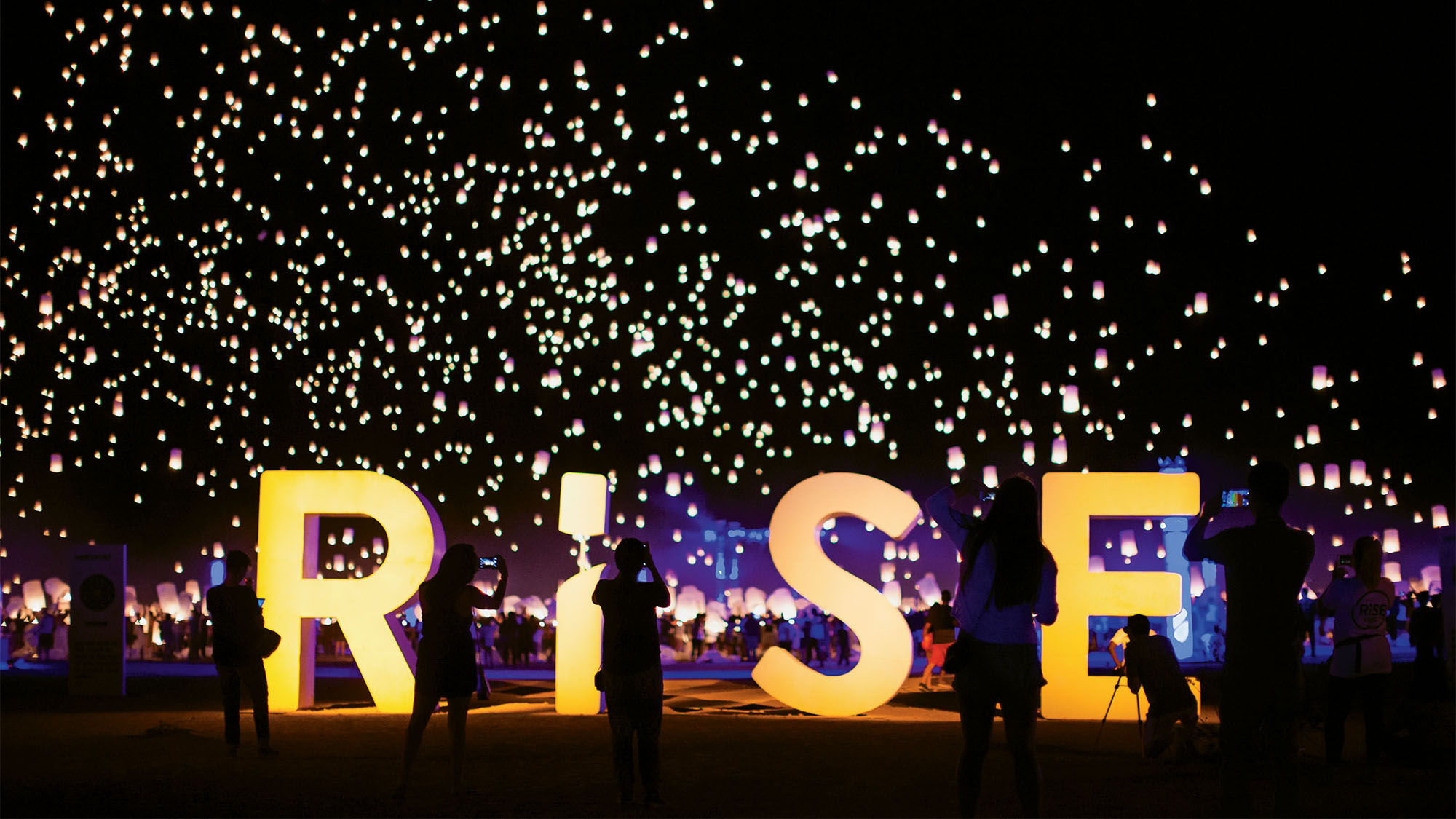 Last year more than 10,000 people attended the RiSE Festival, launching more than 20,000 lanterns.