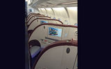 The business class cabin on an Air Serbia Airbus A330. The carrier began flying direct from JFK to Belgrade in June.