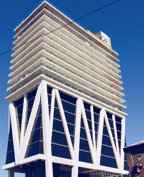 Exterior of the William Vale. Exterior of the William Vale.