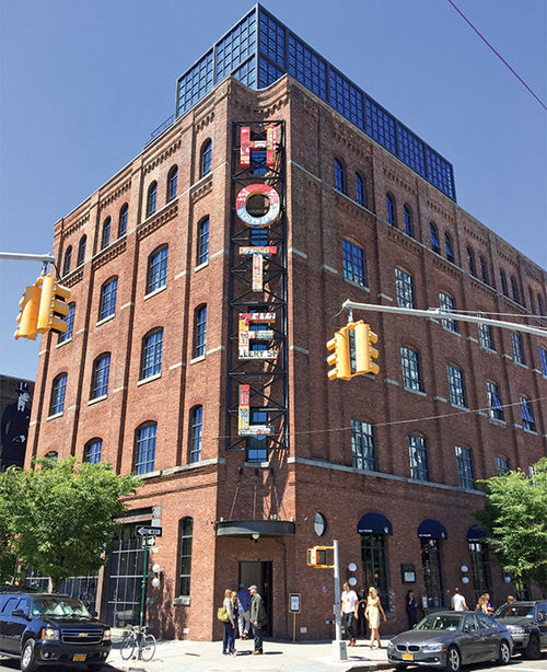 The Wythe Hotel opened in what was previously a textile factory in Brooklyn’s Williamsburg neighborhood in 2012. The Wythe Hotel opened in what was previously a textile factory in Brooklyn’s Williamsburg neighborhood in 2012.